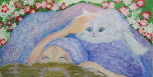 「花と猫」土田 ゆりな