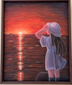 「夕暮れの海」清水 優花